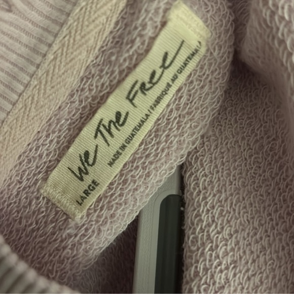 FREE PEOPLE CAMDEN Pink Tulle OVERSIZED PULLOVER Sweatshirt We the Free - Picture 3 of 8